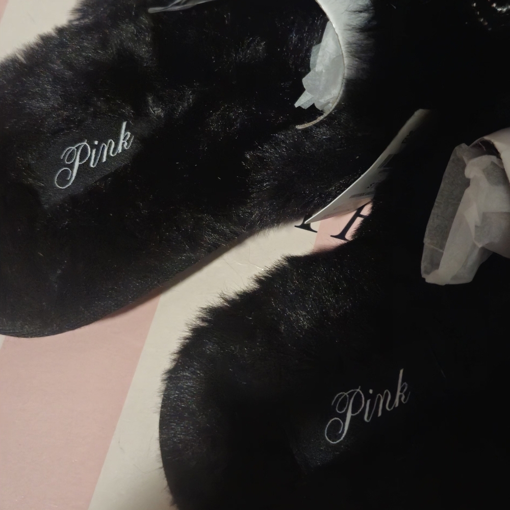 Victoria's Secret PINK Faux Fur Slipper Size Large NWT - Picture 6 of 9